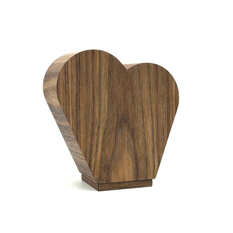 Houten kleine urn hart Notenhout | hu-DHU A 202