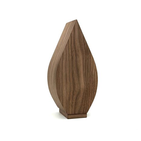 Houten kleine urn tulp Notenhout | hu-DHU A 222