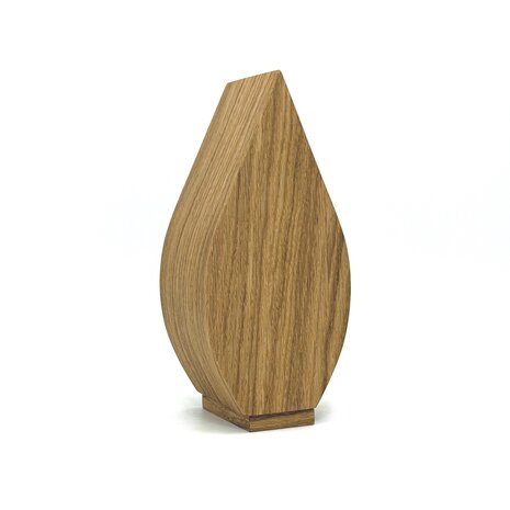 Houten kleine urn tulp Eikenhout | hu-DHU A 221