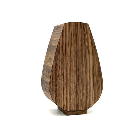 Houten kleine urn anjer notenhout | hu-DHU A 232
