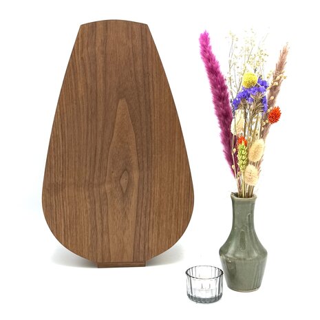 Houten grote urn Anjer notenhout | hu-DHU A 332