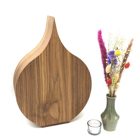 Houten grote urn Dahlia notenhout | hu-DHU A 352