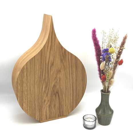 Houten grote urn Dahlia eikennhout | hu-DHU A 351