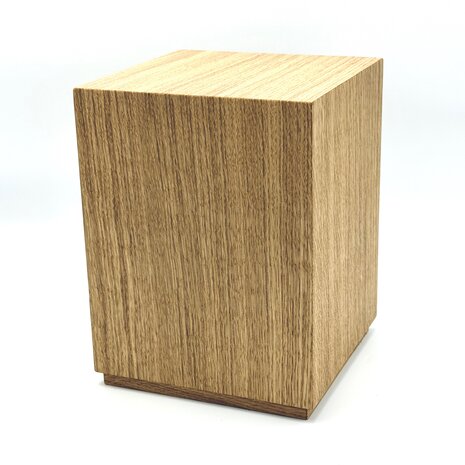 Houten grote urn modern vierkant eikenhout | hu-DHU A 371