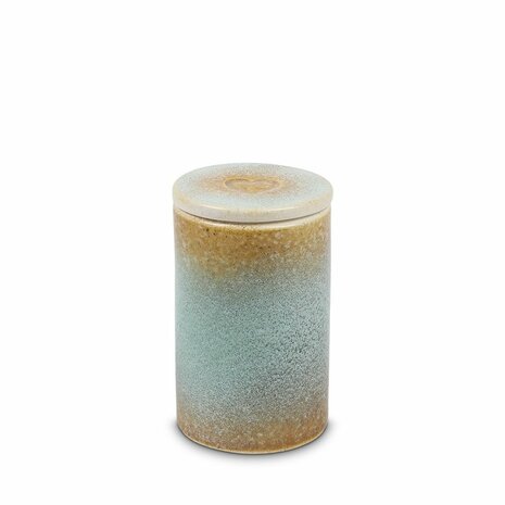 Keramische mini urn waxinelichtje blauw bruin | wd-UCUTC01