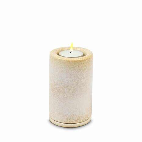 Keramische mini urn waxinelichtje bruin beige | wd-UCUTC02