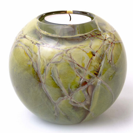 Glazen geblazen bol urn Linea serie voor waxinelichtje | ls-WU.8.79