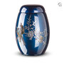 Glasfiber urn blauw vogels op tak | fp-GFU 218