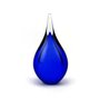 Glazen Memory-line Asdruppel klein donker blauw | er-U01DB