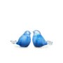Glazen vogel Memory-line blauw en wit | er-U29BW