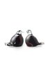 Glazen vogel Memory-line bruin met wit en zwart | er-U29BWBL