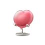 Glazen knuffelsteen hartvormig Memory-line baby roze | er-U36PHBR