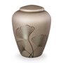Glazen urn Boheems kristal  Gingko champagne | ds-GU103 GINGKO