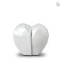 Keramische urn Mastaba glans wit model hart Medium | fp-KU 044 M