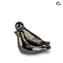 Keramische kunst urn keepsake Whistling Bird model 2 vogels zilverkleur | fp-FPU 087