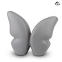 Keramische urn Mastaba vlinder mat lichtgrijs Butterfly | fp-KU 073