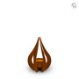 Tijdloze Cortenstalen urn model Teardrop voor tuin of terras roestbruin klein | fp-CST 001 S