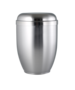 Klassieke metalen sierurn glanzend grijs zilver | vo-499990