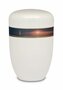 Metalen urn wit met decoratieve afbeelding zon | wd-UH3811