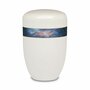 Metalen urn wit met decoratieve afbeelding handen | wd-UH3813