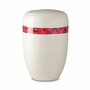 Metalen urn wit met decoratieve afbeelding rozen | wd-UH3824