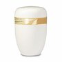 Metalen urn wit met decoratieve afbeelding strand en zee | wd-UH3825