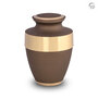 Metalen urn klassiek model in terrabruin met goudkleur | fp-HU 107