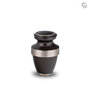 Metalen urn klassiek model in donkergrijs met zilverkleur keepsake | fp-HU 109 ZK