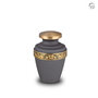Metalen urn klassiek model in leigrijs en goudkleur keepsake | fp-HU 175 K