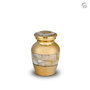 Metalen urn klassiek model in goudkleur en parelmoer keepsake | fp-HU 184 K