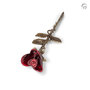 Metalen urn mini model roos rood met goudkleur keepsake | fp-HU 752 K