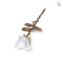 Metalen urn mini model roos wit met goudkleur keepsake | fp-HU 755 K
