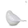 Metalen urn mini model zang vogel wit keepsake | fp-HU 767 K