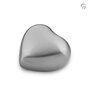 Metalen urn exclusieve FP-Originals collectie Terrybear hart zilverkleur keepsake | fp-HUH 005