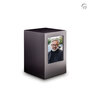 Persoonlijke handgemaakte houten MDF urn met foto zwart | fp-MPG 003