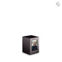 Persoonlijke handgemaakte houten MDF urn met foto zwart small| fp-MPG 003 S