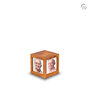 Persoonlijke handgemaakte houten MDF urn met foto's lichtbruin small | fp-MPG 004 S