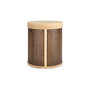 Handgemaakte houten grote urn | mk-Crossover donker en licht eiken groot