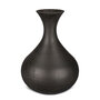 Handgemaakte houten urn vaasmodel mat zwart | mk-Vase Eikenhout mat zwart