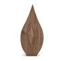 Houten kleine urn lelie Notenhout | hu-DHU A 212